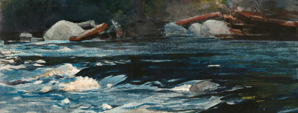 Winslow Homer - The Rapids, Hudson River, Adirondacks (1984)